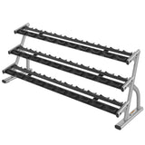 Life Fitness 3-Tier Long Saddle Dumbbell Rack (5-75)